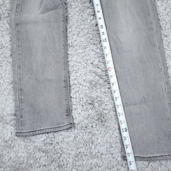Levi's Premium Wedgie Straight Fit Jeans Gray Stretch Size 26 x 28 High Rise - Picture 9 of 9